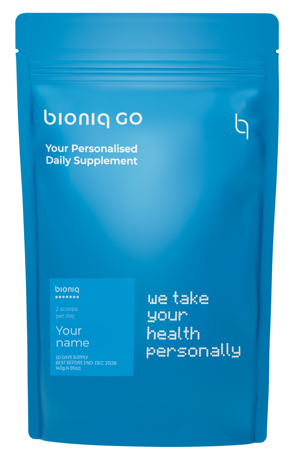 Bioniq GO supplement pouch